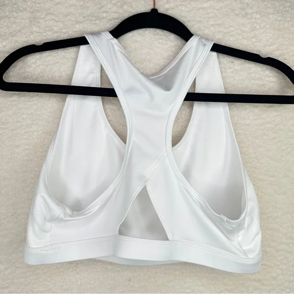 bcg White Racerback Sports Bra Moisture-Wicking Low Support Super Soft Large - Picture 3 of 5